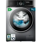 Cecotec Waschmaschine 7 kg Frontlader Bolero Dresscode 7500 Inverter Steel A, Klasse A, 1400 U/min, Programmierbare Umdrehungen, 16 Programme, Steam Max, Allergy Care, Display.
