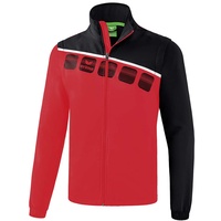 Erima Unisex 5-C Jacke mit abnehmbaren Ärmeln, rot/schwarz/weiß, XXXXL