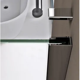 doporro Ravenna36k Eckdusche mit Pendeltür 90 x 80 cm silber Klarglas inkl. Duschtasse