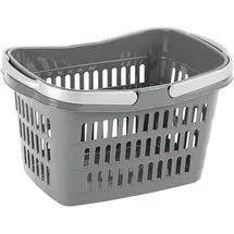 Haas + Sohn Einkaufskorb mit 2 Griffen klein 39 x 24 x 23 cm grau