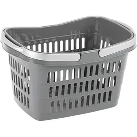 Haas + Sohn Einkaufskorb mit 2 Griffen klein 39 x 24 x 23 cm grau