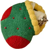 Katzenhaus In Form Eines Weihnachtsstrumpfs