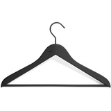Hay Kleiderbügel Set Soft Coat Hanger aus Gummi und Aluminium in der Farbe Schwarz, Maße: 44cm x 27cm, 500083