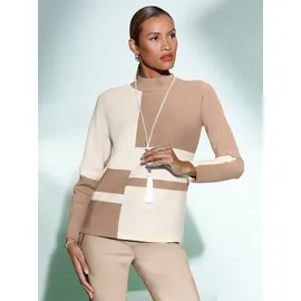 CREATION L Jacquard-Pullover beige 44