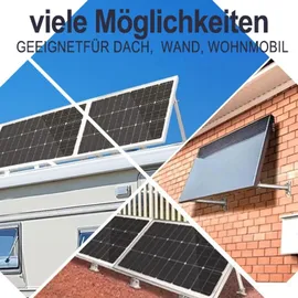 EnjoySolar Aluminium-Halterung für Solarpanel mit verstellbarem Neigungswinkel 10° - 30°