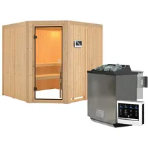 Karibu Kotka inkl. 9 kW Bio-Ofen + ext. Steuerung