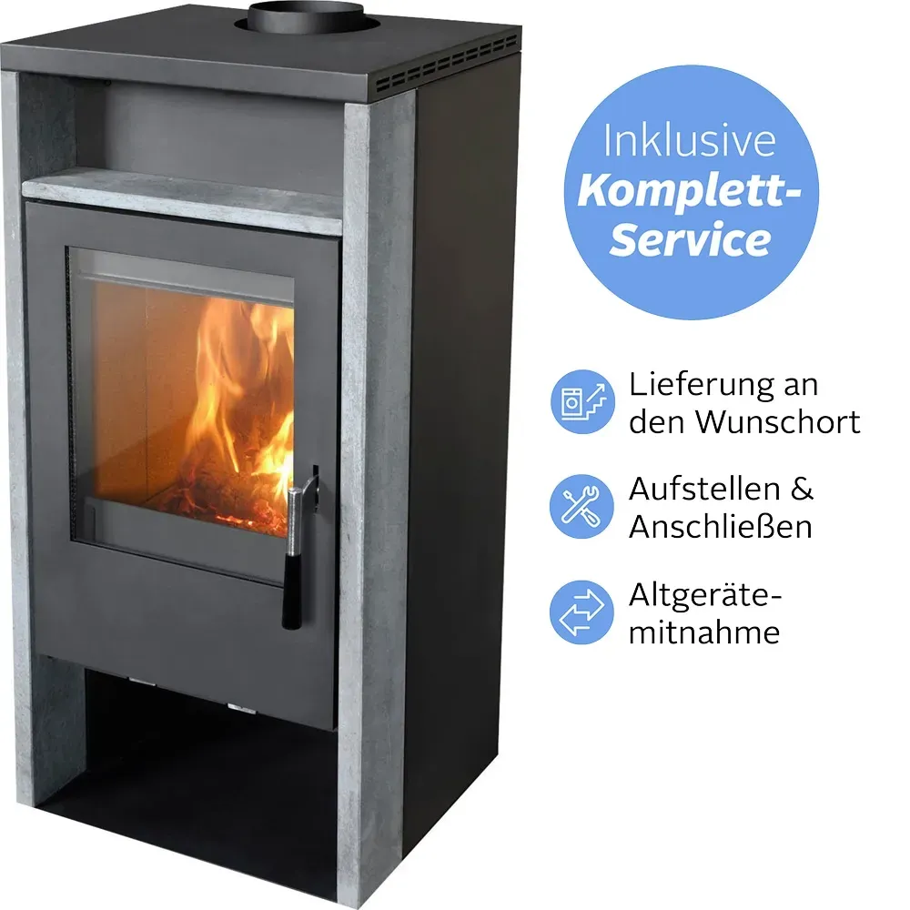 A+ (A++ bis G) FIREFIX Kaminofen "»Kronos«" Kaminöfen Wunschort Lieferung schwarz