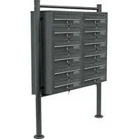 Wiltec 12er Briefkastenanlage Anthrazit