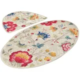 Badezimmerteppich-Set (2-teilig) Blumen