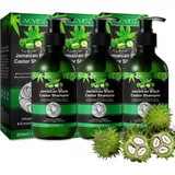 Aliver Shampoo Kopfhaut Pflege Haarwachstum gegen Haarausfall Schwarze Rizinusöl Vegan, 3x 300ml