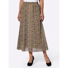 Sieh an! A-Linien-Rock Damen Animalprint Beige/Braun/Schwarz 24