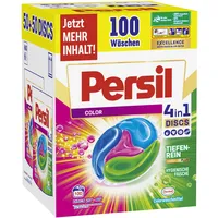 Persil Color 4in1 DISCS (100 Waschladungen), Colorwaschmittel mit Tiefenrein-Plus Technologie für leuchtende Farben, 92% biologisch abbaubare Inhaltsstoffe*