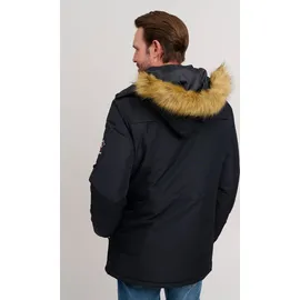 FQ1924 FQAegir Herren Winterparka Parka Winterjacke mit Stehkragen - Schwarz - L