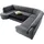 TRENDMANUFAKTUR Wohnlandschaft "Rondo, wahlweine mit Federkern, Breite 320cm, U-Form", grau (anthrazit), B:320cm H:85cm T:94cm, Softlux-Kunstleder;Primabelle-Microfaser;NaturLeder (handschuhweiches Rindsleder in Sitz und Rücken mit SOFTLUX-Kunstleder als 