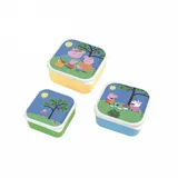 Peppa Pig Petit Day – Set mit 3 Lunchboxen für Kinder – klein, mittel, groß – ineinander stapelbar – Polypropylen – PEPPA PIG