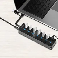 Logilink USB 3.2 Hub 7 Port, mit Ein-/Ausschalter schwarz