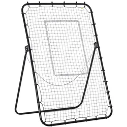 HOMCOM Fußball Rebounder PE-Netz, Eisen