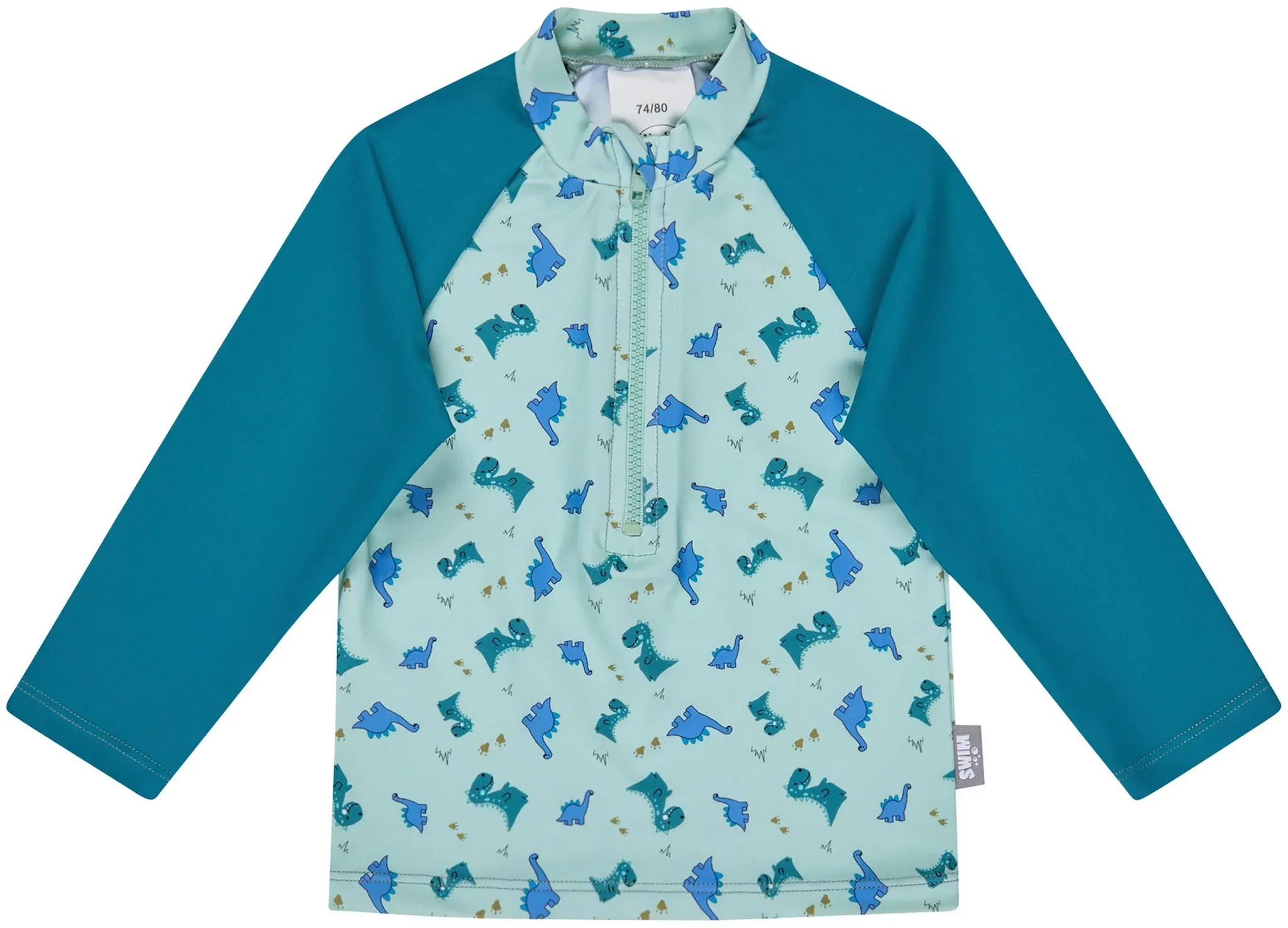 Sterntaler Badeshirt langarm mit UV-Schutz Dinos, gruen, 110