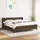 vidaXL Boxspringbett mit Matratze Dunkelbraun 180x200 cm Stoff