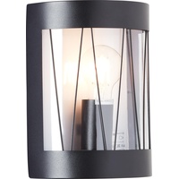 Brilliant Lampe Reed Außenwandleuchte schwarz matt 1x A60, E27,