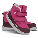 Be Lenka Kinder Winter-Barfußschuhe Zippu Preschool - Berry & Grey 24