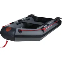 Pure4Fun Schlauchboot mit Lattenboden Dingi Beiboot Motorboot Ruderboot 230cm - Grau