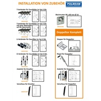 Polbram Einzeltor Linus 100 rechts 90 x 100 cm, RAL-Farbe 7016