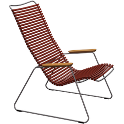 HOUE CLICK Relaxsessel Lounge Chair Bambusarmlehnen Stahlgestell - Paprika - 63