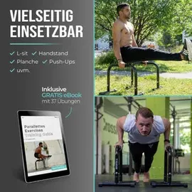 PULLUP & DIP Fitness Parallettes Schwarz