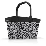 Reisenthel Set carrybag frame leo nero mit Cover black Stabiler Einkaufskorb mit praktischer Innentasche – Elegantes und wasserabweisendes Design