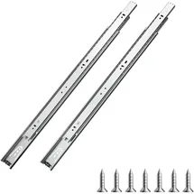 Vevor Schubladenführungen, 50 cm, 10 Paar ausziehbare Schubladenschienen mit Kugellager, 45 kg Tragkraft, robuste seitlich montierte Kommodenschubladenführungen, Schubladenschienen für den DIY-Ersatz
