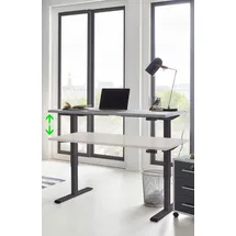 MID.YOU Schreibtisch Office Edition Anthrazit / Grau