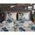 Muller Textil Gabin Blumen Blau 135 x 200 cm + 2 x 80 x 80 cm
