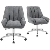 dubi möbel Drehstuhl Mika-Jette Polyester grau 2er Set