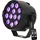 Ibiza PAR-MINI-RGB3 - PAR-Scheinwerfer mit 12 RGB-LEDs mit je 3 W 3-IN-1 mit Strobe-Effekt - Schwarz