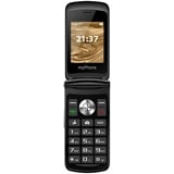 myPhone Waltz Klapphandy mit SOS-Taste 3.5mm Klinke Bluetooth-Verbindung Schwarz