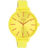 Oozoo Damen Armbanduhr Timepieces Analog Leder gelb 42 mm