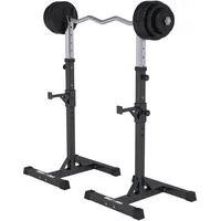 Gorilla Sports Langhantelständer mit Hantelset 35 kg SZ Curlstange 120 cm schwarz