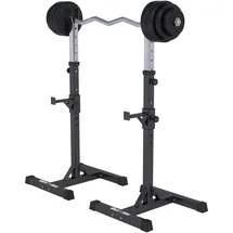 Gorilla Sports Langhantelständer mit Hantelset 35 kg SZ Curlstange 120 cm schwarz