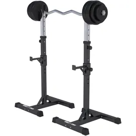 Gorilla Sports Langhantelständer mit Hantelset 35 kg SZ Curlstange 120 cm schwarz