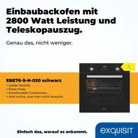 Exquisit EBE76-9-H-020 schwarz
