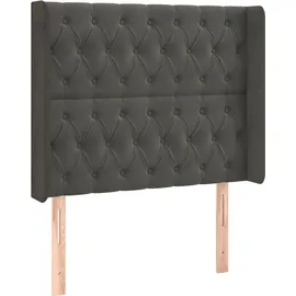 vidaXL Boxspringbett 100 x 200 cm Dunkelgrau