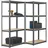 Metall 160 x 80 x 40 cm Grau