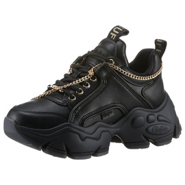 Buffalo Sneaker BUFFALO Gr. 40, goldfarben (schwarz, goldfarben) Damen Schuhe Sneaker