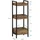 SoBuy Badregal Vintage Standregal Küchenregal mit 3 Ablagefächern Holz Metall Vintagebraun FRG226-F