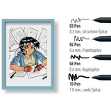 Sakura Pigma Sensei Manga-Stifte-Set 4 St.  schwarz