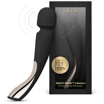 LELO SMART Wand 2 Medium Wand-Massagegerät Black, Massage-Wand zum Muskelentspannen und Vergnügen, wasserdicht und kabellos