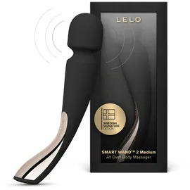 LELO SMART Wand 2 Medium Wand-Massagegerät Black, Massage-Wand zum Muskelentspannen und Vergnügen, wasserdicht und kabellos