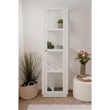 Finori Standvitrine 56 x 195 x 40 cm Weiß