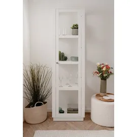 Finori Standvitrine 56 x 195 x 40 cm Weiß
